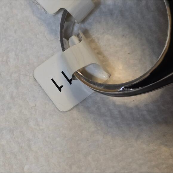 Lia Sophia‎ Vintage Green Crystal Black Enamel Silver tone Ring size 11 New! - Picture 4 of 7